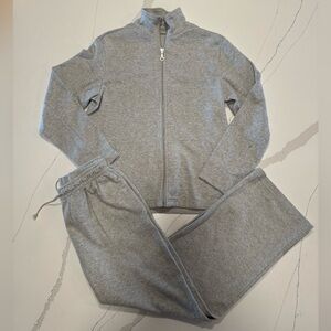 Nordstrom Heather Gray Zip-Up Jacket and pant set